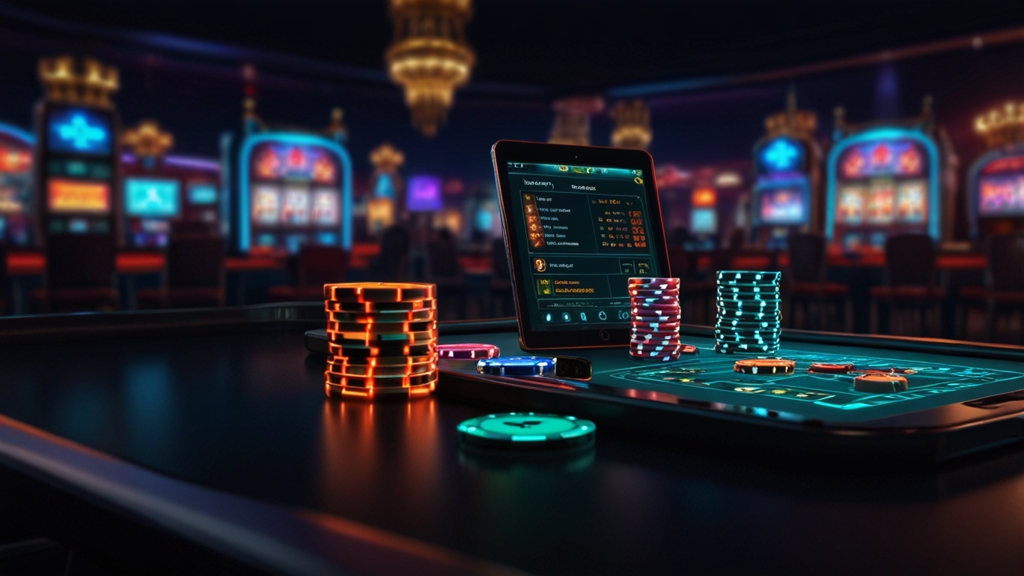 Multiple devices showing a casino app compatibility and installation check.