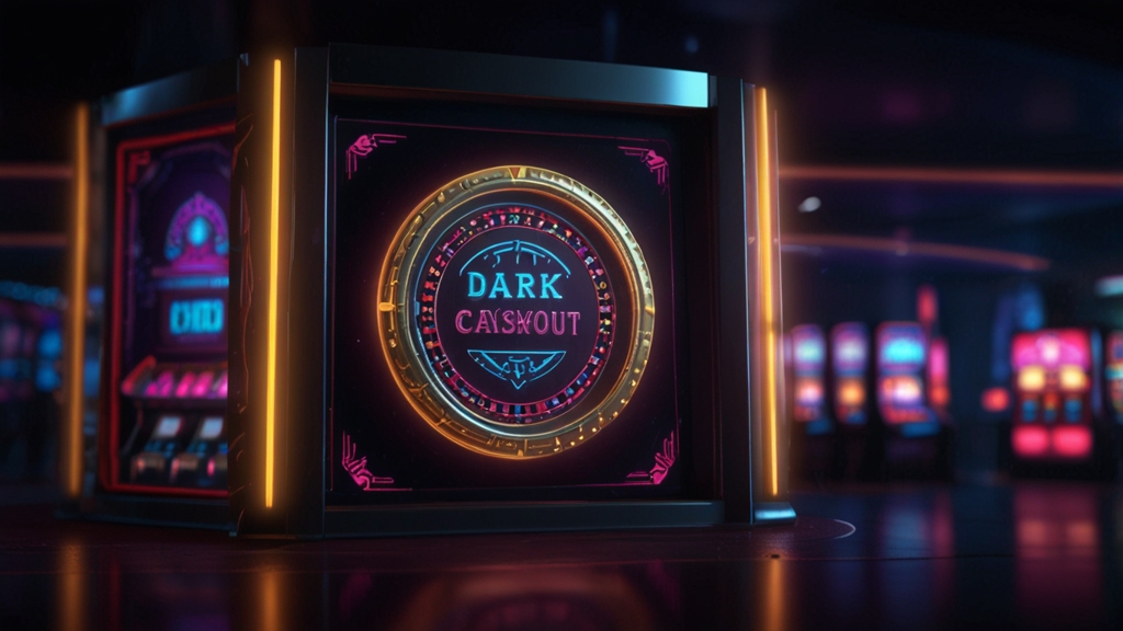 Casino withdrawal screen showing pending and completed payment status in a dark neon scene
